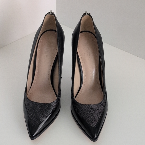 Diesel, Genuine Leather, Zipper Heels, Black, Size 40, Fits 9 US - Picture 3 of 11